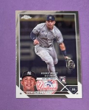 Topps Oswald Peraza New York Yankees Rookie Debut 2023 Chrome Card #USC123