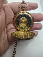 Calvin Hill Eagle Pocket Watch. New Battery Works. Has It's Chain.