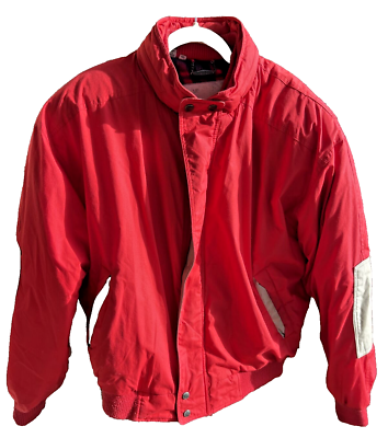 Hood Members Only バンダナ MIKADO Vintage Members Only Clubhouse Goose Down Puffer Red Jacket Coat