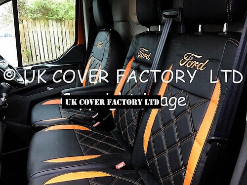ORANGE BENTLEY VAN SEAT COVER FORD TRANSIT CUSTOM 2012-2023 A29 - Picture 8 of 8