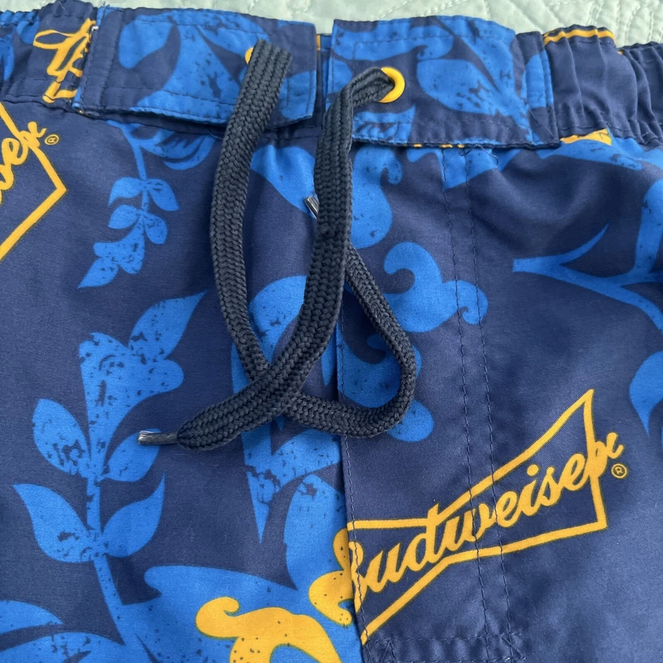 Official Anheuser Busch Budweiser Swimming Trunks Blue Men’s XL 2009 - Image 3 of 4