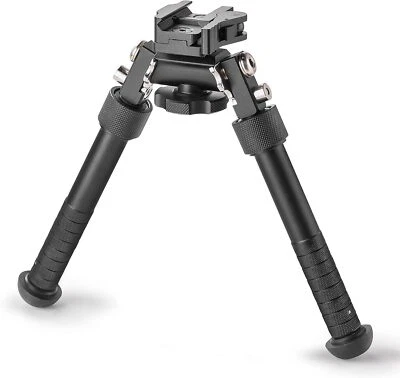 Tactical Rifle 6''-9'' Bipod 360° Picatinny Rail Mount Adapter with 5 Notch Legs