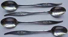 Set/4 HANFORD FORGE stainless steel AVON ROSE 7 1/2" ICE TEA SPOONS-MINT! (1of 2