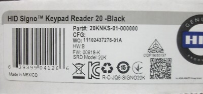 20KNKS-01-000000 HID Signo 20 Keypad Reader Mullion Mount Smart Card Mobile New
