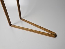 Vintage Rabone Folding Ruler - Wood & Brass Ruler - No.1166