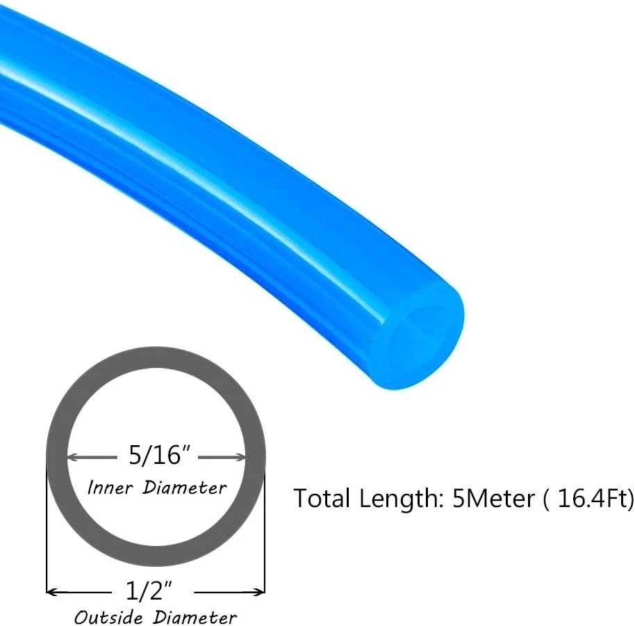 Flexible 1/2" OD Blue PU Tubing for Air Compressors - High-Pressure Capabilities - Image 4 of 4