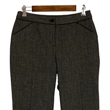 Rafaella curvy womens houndstooth dress pants 4P petite stretch straight leg