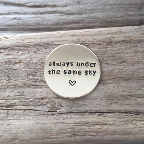 Stainless Steel Heartfelt Pewter Pocket Tokens Round Pocket Token - Picture 4 of 16