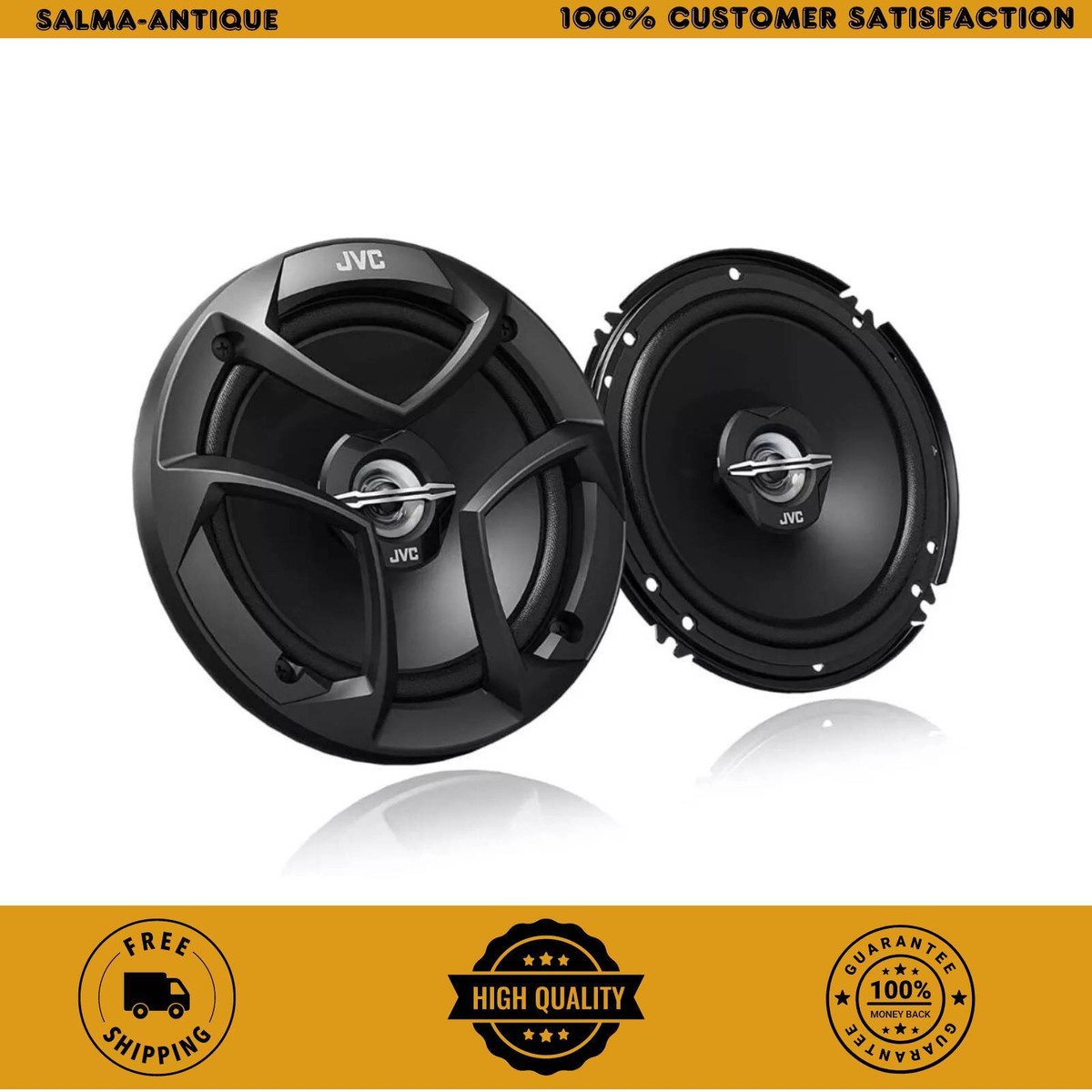 JVC CS-J620 300W 6.5 CS Series 2-Way Coaxial Car Speakers, Set of