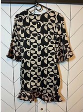 Farm Rio x Anthropologie Geo Toucan Mini Dress - Size XXS - Black/White - NWT