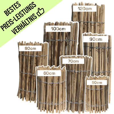Staketenzaun  ︳Rollzaun  ︳5m ︳50-120 cm  ︳Gartenzaun  ︳  TOP PREIS LEISTUNG  