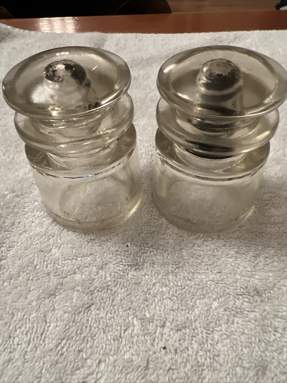 Hemingray Antique Glass Insulator Caps! Great Condition! Set Of 2 eBay