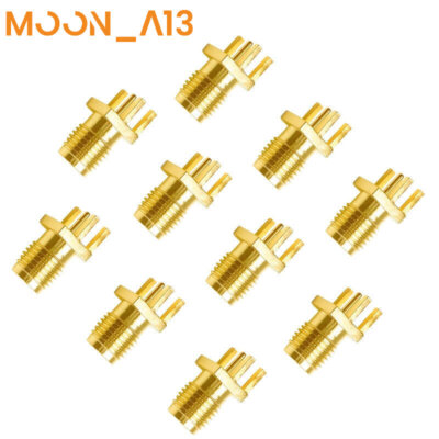 Gold-Plated SMA Female to PCB Board Mount Coaxial Solder RF Connector Adapter