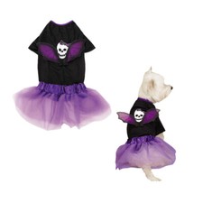 Casual Canine goth gothic punk wings Skull Dog halloween Costume size small bat