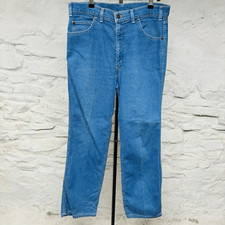 Levi  s Movin On Denim Jeans 31x29 Actual Blue Tab Hippie Made in USA Vintage 70s