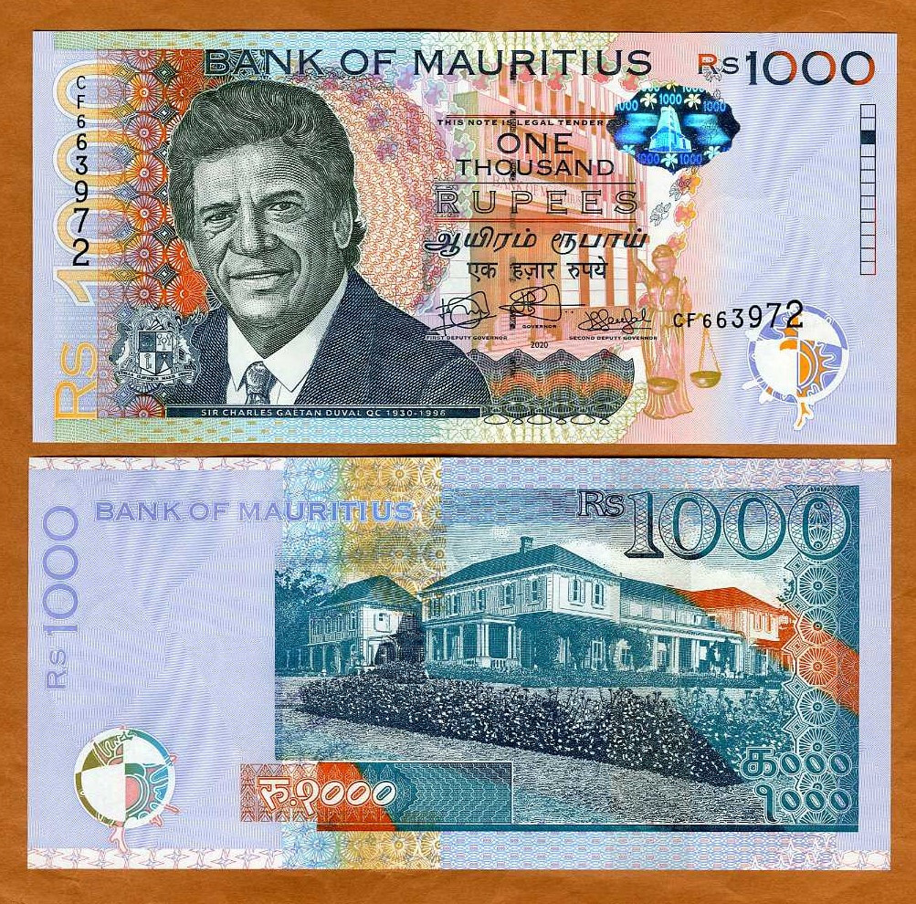 Mauritius, 1000 rupees, 2020, P-63-New UNC
