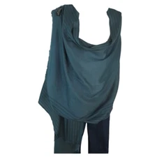 100% Yak Wool Shawl | Handloomed | Reversible | Lead Blue