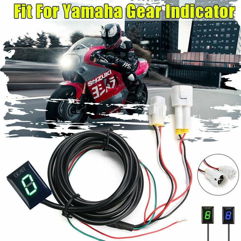 Motorcycl LED Blue Gear Shift Indicator for Yamaha YZF R1 R6 FZ1 FZ6 FZ8 FJR1300 - Image 2 of 4