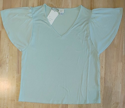Short Sleeve V-Neck T-Shirt - Mint 