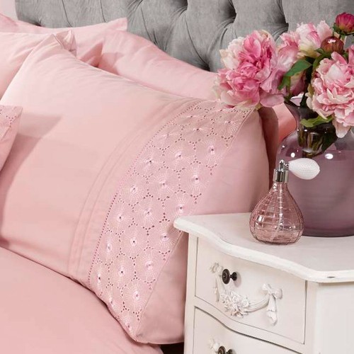 Set Di Copripiumino E Federe Elegante Rosa Blush Floreale - Singolo - Foto 2 di 3