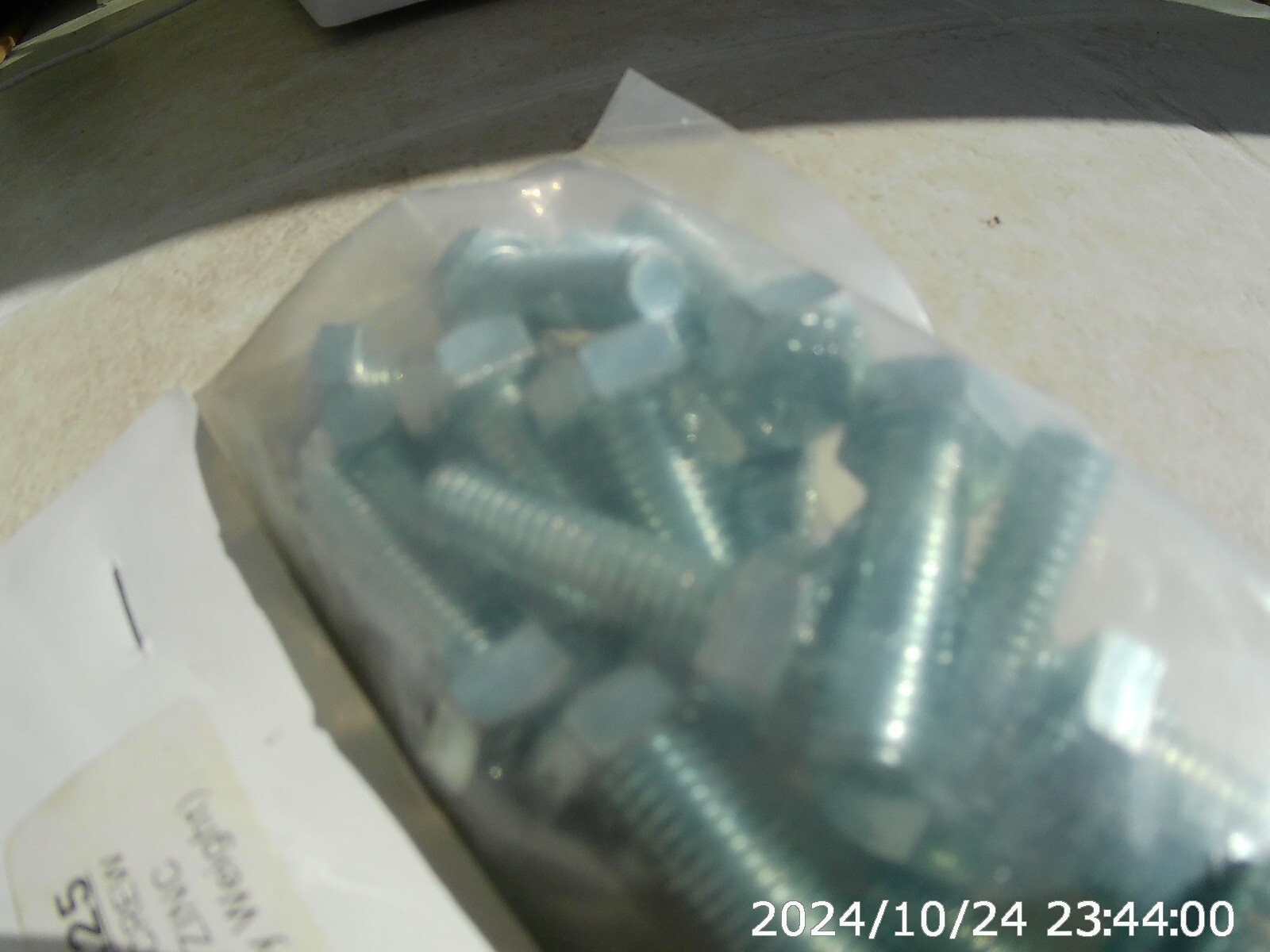 M8-1.25 x 25mm  Grade 10.9 Metric Bolts Zinc Hardened 20 in pack