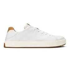 Olukai Lae'ahi li 'ili Leather Sneaker - Bright White Size 7-14 Men's New