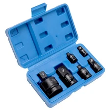 6-Piece Impact Adapter and Reducer Socket Set, 1/4 3/8 1/2 3/4 Inch Female To...