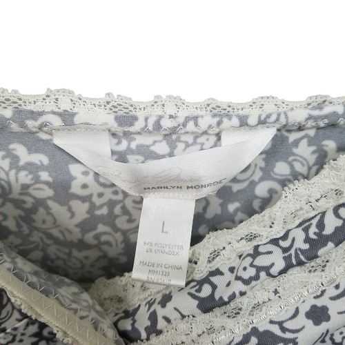 Jaclyn Smith Womens Sz L White Gray Geometric Sleeveless Tank Top - Picture 2 of 9
