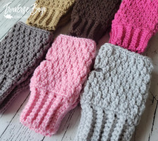 Crochet Alpine Fingerless Gloves Mittens adult PATTERN ONLY