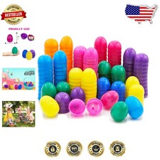 Bulk 200pc 2.3" Easter Eggs - Vibrant Hinged Plastic for Hunts Surprise Gifts