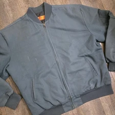 Vintage Red Kap Work Jacket Mens XL Green Distressed Quilted Lined Talon Bomber