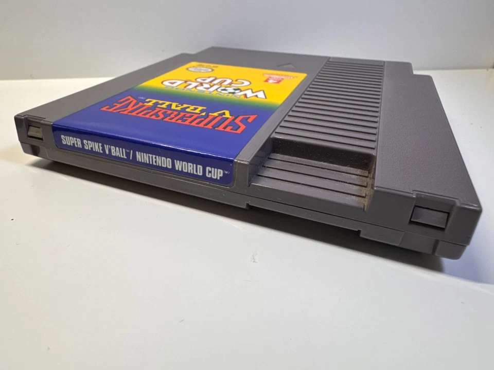 Super Spike V'Ball/World Cup Soccer (Nintendo NES, 1990) Authentic. Tested. - Image 4 of 4