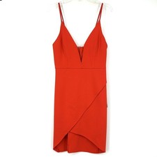 NWT Lulus XS Dare To Take The Plunge Tulip Mini Dress Red