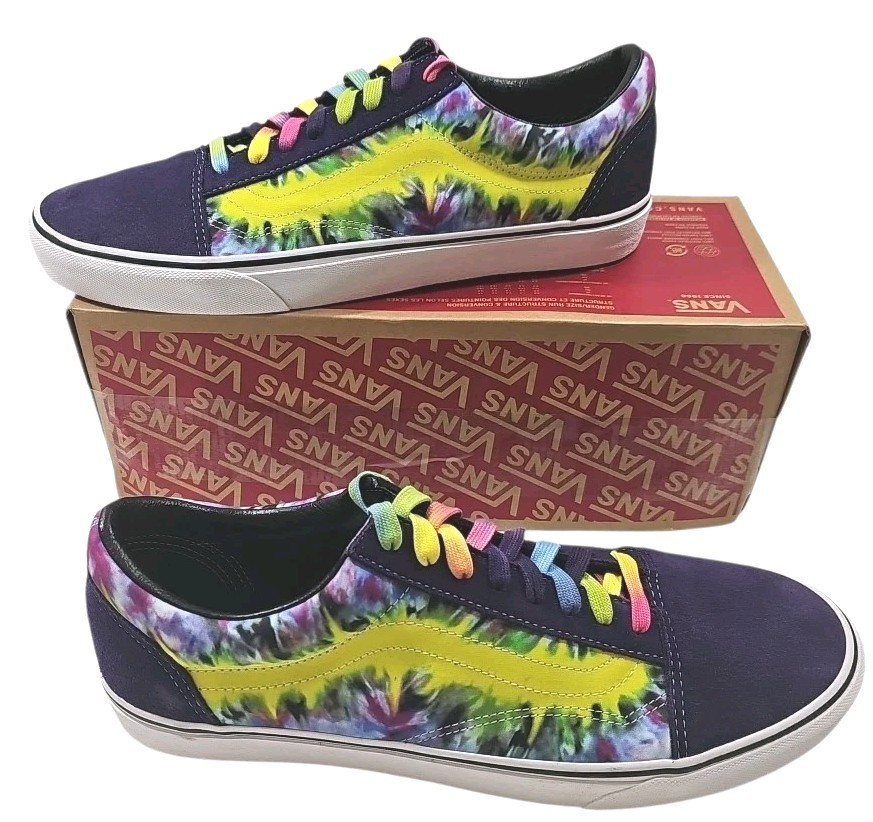 VANS ~Men's 13~ Mysterioso/True Neon Tie Dye Old Skool Suede Shoes Sneakers  NEW