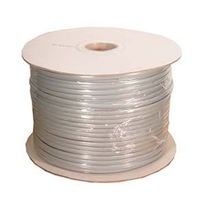 5 Pack of 1000Ft 6 Conductor Silver Satin Modular Cable Reel 28AWG