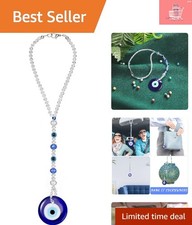 Elegant Evil Eye Car Hanging Ornament Stylish Beaded Decor for Blessings