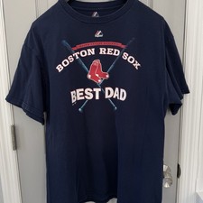 Boston Red Sox Majestic BEST DAD Blue Shirt Size XL