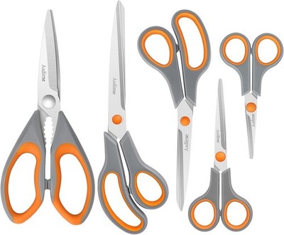Kitchen Scissors Set, Knife-Grade Stainless Steel, TPR Comfortable Handle All