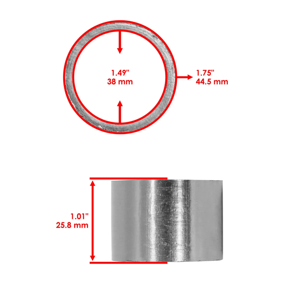Exhaust Muffler Silencer Gasket For Yamaha XS360 1976-1977 / XS400 1977-1979 - Image 2 of 4