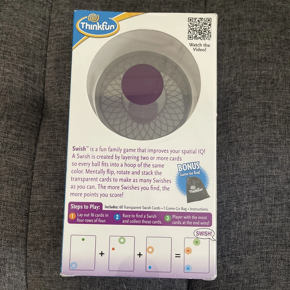 ThinkFun Swish Card Game Ages 8+ Transparent Cards Family Fun - Image 2 of 4