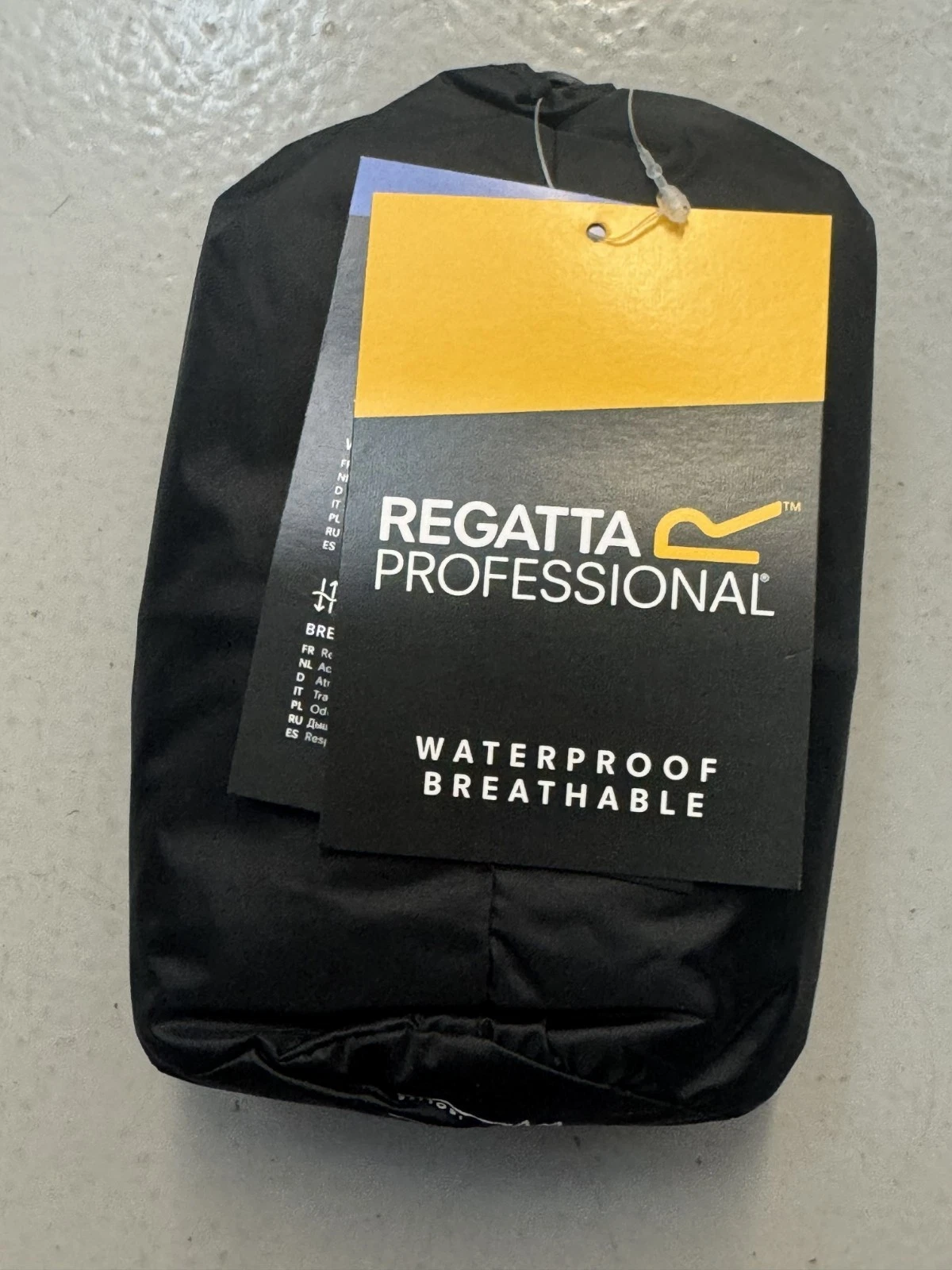Regatta Professional Isolite Packaway Waterproof Breathable Adult Black Jacket