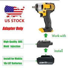 Adapter for Makita 18V LXT Battery to Power for Dewalt 20V MAX Cordless Tools