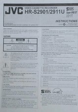 JVC HR-S2901 HR-S2911 VCR Owners Manual Original