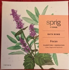 Kohler Sprig Bath Bomb Focus, Clary Sage & Patchouli, New In Box