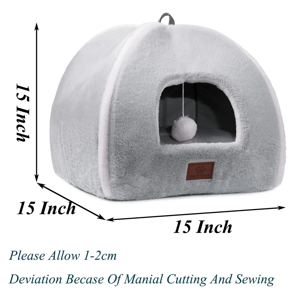Cat Bed for Indoor Cats - Cat Cave Bed Cat House Cat Tent with Removable Wash... - Image 4 of 4