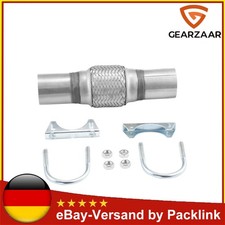 Flexrohr Auspuff + 2x Schellen Ø45 Satz passt für Seat für Ford Passend für Ford
