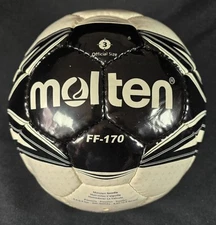 Molten FF-170 Soccer Ball Futbol Sz 3 Black White Competition Series Kids NEW