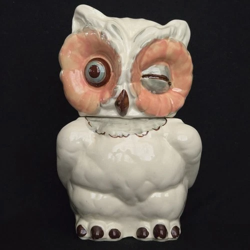 Vintage Shawnee Pottery 1940's Winking Owl Cookie Jar USA 11.5"