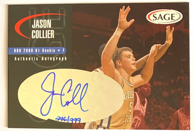 2000 Sage Authentic Autograph Jason Collier Autograph #A8 #'D 246/999