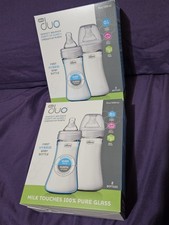 New -4 - 9 oz Bottles Chicco Duo Perfect Balance Baby Bottle 100 Glass Inside